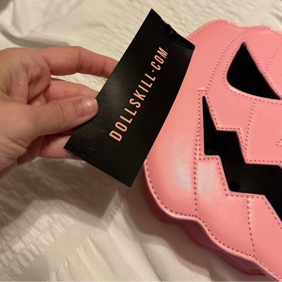 Dolls Kill Pink Pumpkin Face Bag - Picture 4 of 6